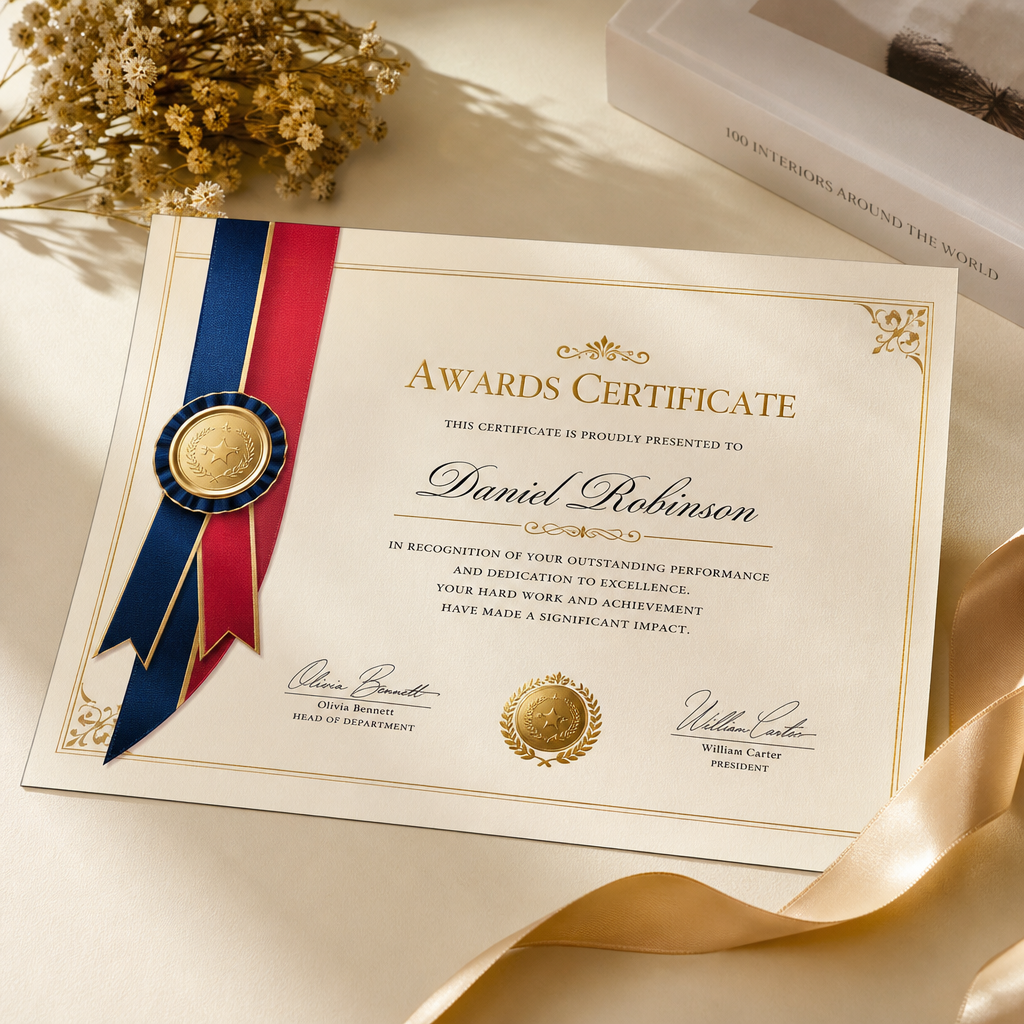 Awards Certificates Printing